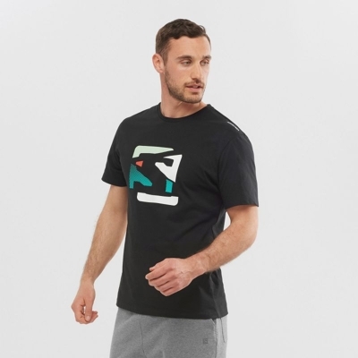 Salomon - Outlife Graphic Disrupted Logo SS Tee - T-shirt Herrer